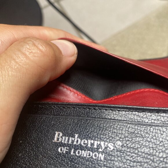 Authentic Burberry of London Wallet Coin Card Purse Leather EUC Clean - Picture 5 of 8